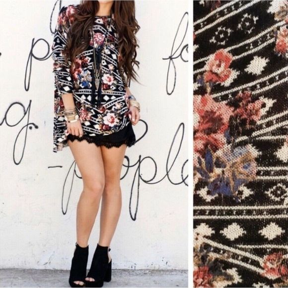 Show Me Your MuMu Sweaters - Mumu Mellow Bonfire Sweater In Rose Ranger Floral